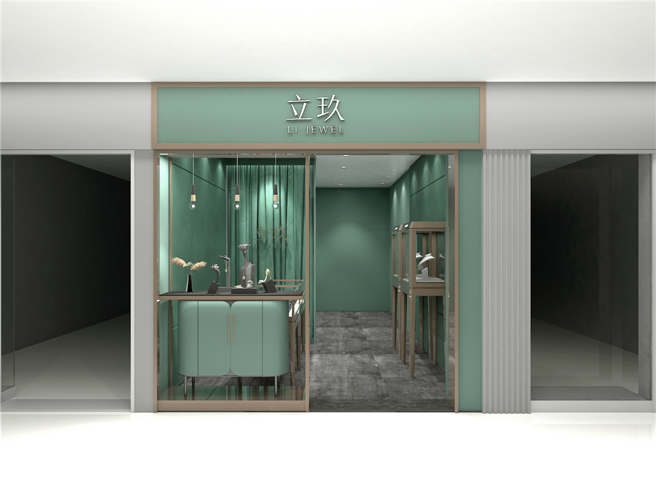 立玖珠宝水贝万山店设计装修及展柜定制完工