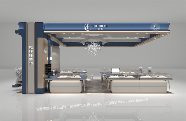 轻奢风珠宝店设计彩排珠宝