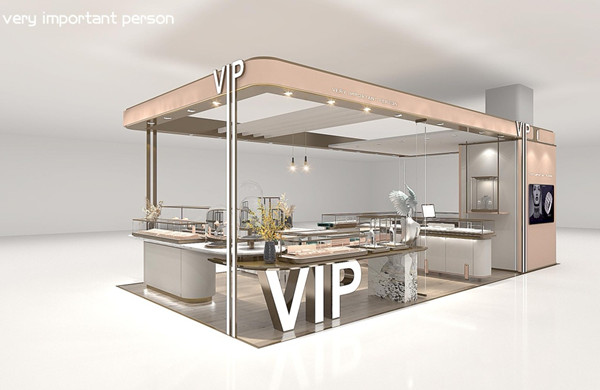 30平方阛阓中岛专柜珠宝店设计